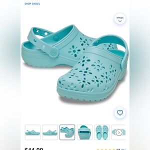 CROCS Toddler Floral Cut Out Clogs